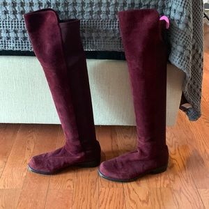 Stuart Weitzman Over the knee suede and mice stretch boot
